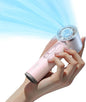 TORRAS COOLiFY iva Handheld Fan with Ice Cooler, [Chill by 50F] 0-100 Speed, Super Mini Powerful Portable Fan, 5000mAh Rechargeable Hand Held, Travel Essentials, Gifts for Dad Husband, Pink