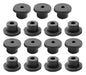 15 pcs 9/16" Drill Hole，1/4" ID Black Silicone Top hat Rubber Grommets for Wiring，Automotive，Firewall，Hole Plug，Desk，Screw，Water and Gas Pipe，Drain，House Siding，Cable Bushing，Glass，Wire Plug