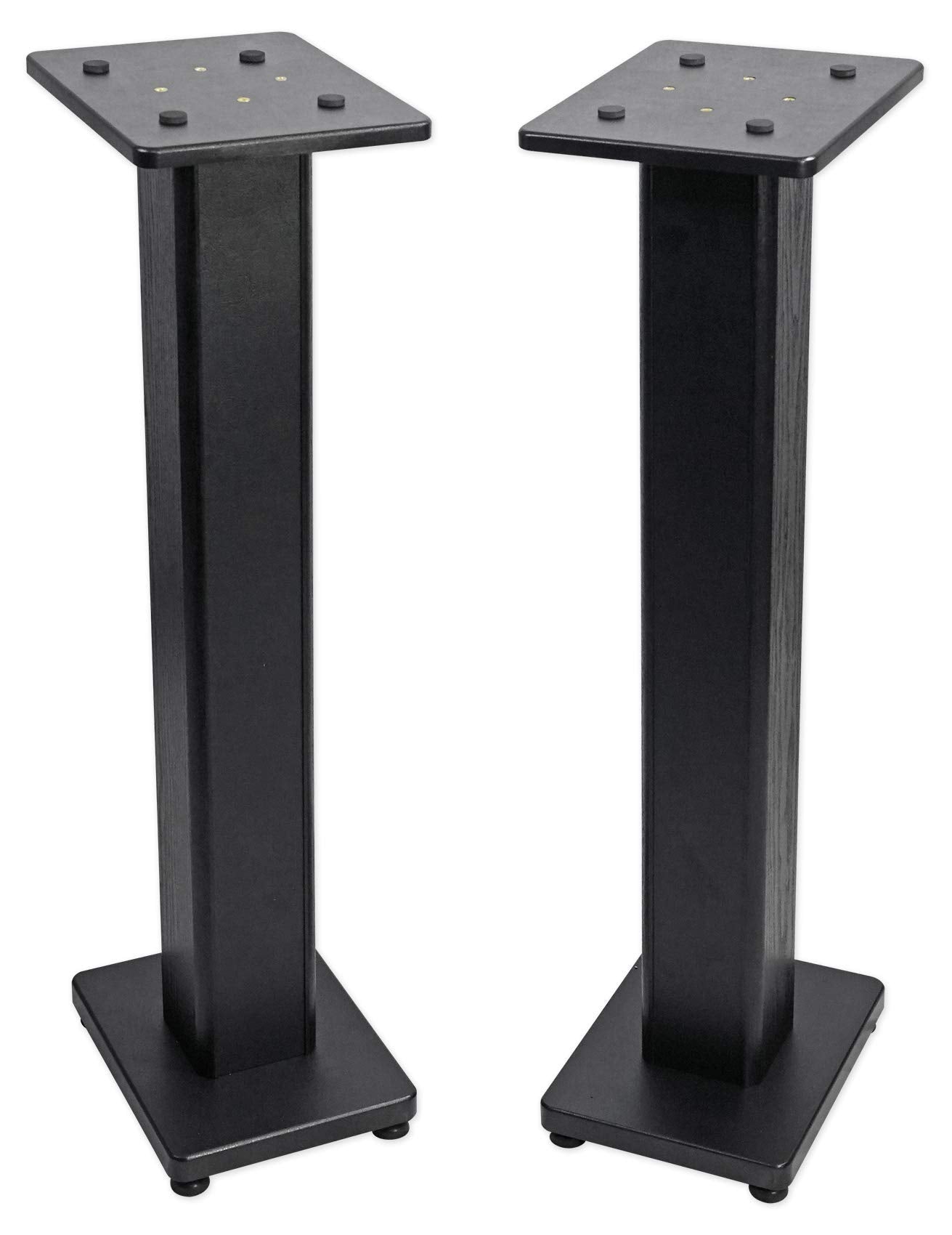 Rockville Pair RHTSB 36 Inch Bookshelf Speaker Stands, High-Performance Wood, Cable Management, Dual Platform Sizes, for Home Theater and Studio Monitors