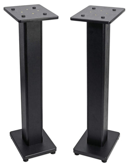 Rockville Pair RHTSB 36 Inch Bookshelf Speaker Stands, High-Performance Wood, Cable Management, Dual Platform Sizes, for Home Theater and Studio Monitors