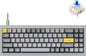 Keychron Q7 Wired Custom Mechanical Keyboard, 70% Layout QMK/VIA Programmable Macro with Hot-swappable Gateron G Pro Blue Switch Double Gasket Compatible with Mac Windows Linux (Grey)