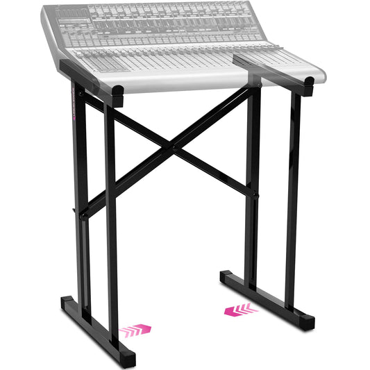 Liquid Stands Portable Audio Mixer Stand - Angled Foldable & Adjustable Studio Music Mixer Synth, MPC Stand For Drum Machines, DJ Turntables, Audio Rack Music Equipment & More