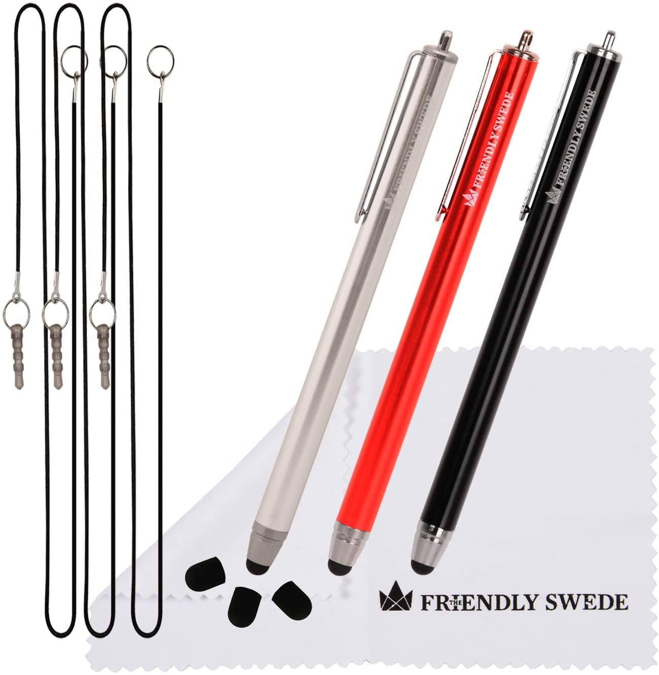 The Friendly Swede Stylus Pen for Touchscreen with Replaceable Thin Tips