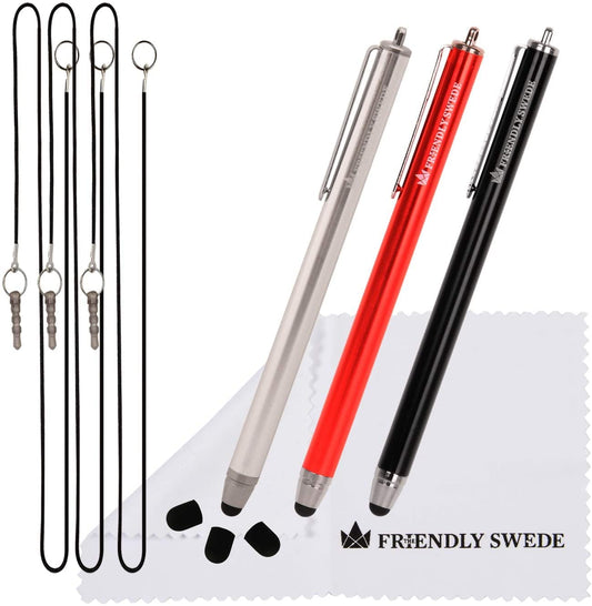 The Friendly Swede Stylus Pen for Touchscreen with Replaceable Thin Tips