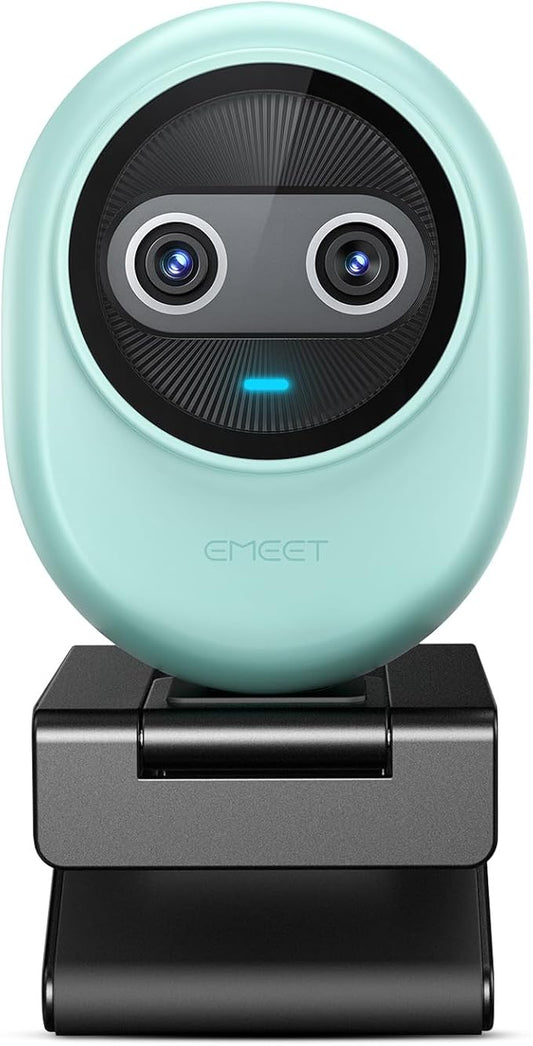 EMEET Piko 4K Webcam for Streaming, World’s 1st Dual-Camera AI-Powered 4K Camera w/AI Autofocus, 3 Mics Array&3 Sound Modes, USB Webcam with Clip, Great for Streaming, Desk Setup