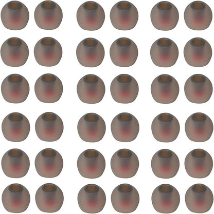 36 Pieces Medium Earbud Tips Soft and Comfortable Ear Bud Replacement Pieces Silicone Fit Most in-Ear Headphones，Inner Hole 3.8mm -5.5mm，Medium Black and Red Earbud Replacement Tips