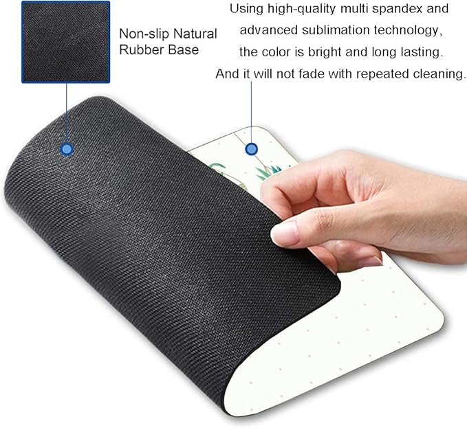Mouse Pad, Plants Mouse Pad, Square Mouse Mat Waterproof Mousepad Non-Slip Rubber Base Mouse Pads for Office Laptop
