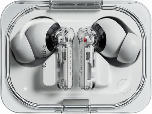 Nothing Ear (a) Wireless Earbuds, 45dB Hybrid Noise Cancelling Earbuds, Hi-Res Audio, Advanced Equaliser, Dual Connect, 6 Mics, 42.5H Playtime Ear Buds Wireless Bluetooth, White
