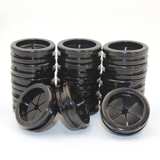 1 Inch Rubber Grommets for Wiring, 1 Inch Drill Hole 7/8 Inch ID, Firewall Grommets Automotive Cable Cords Hoses Protection, Double-Sided Rubber Plugs for Round Holes, 18 Pcs, 22x25 mm