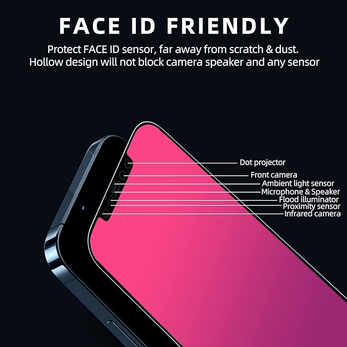 EGKimBa Privacy Screen Protector compatible with iPhone 12 /iPhone 12 Pro, 6.1 inch Gradient Colorful Electroplated Anti-Spy Anti-Blue Light Easy Installation Tempered Glass
