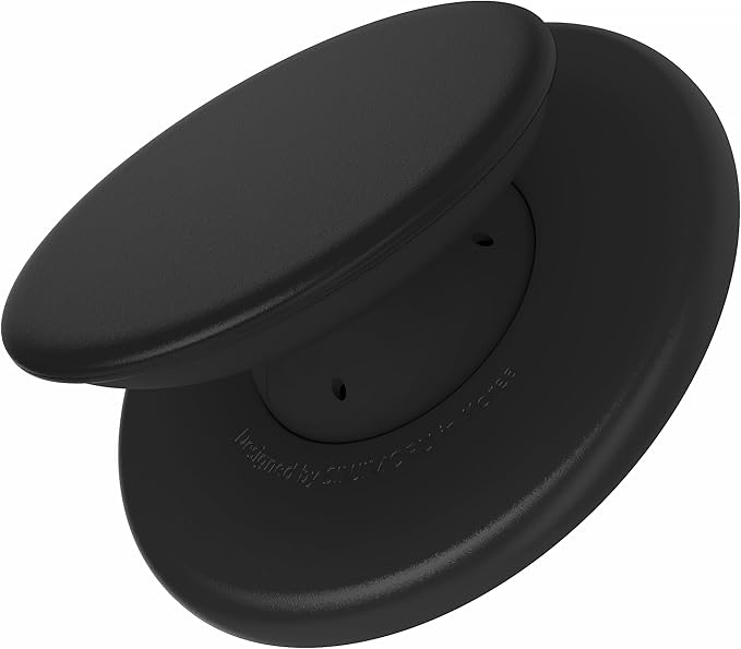Sinjimoru for MagSafe Phone Grip, Soft Silicone Magnetic Finger Grip for iPhone 16/15/14/13/12, Comfortable One-Touch Holding, M-Tap Tok Black