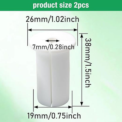 2pc Starlink Cable Grommet 3/4" Silicone Waterproof Wall Hole Pass Through Split Cable Bushings for TV Wire Ethernet Cord, Starlink Cable Routing Kit Accessories, 38mm/1.5" Ht, White
