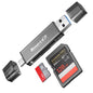 SmartQ C350 USB C sd card reader and USB 3.0 Super Speed Memory Card adapter for MicroSDXC and SDHC Card, SD, SDXC, SDHC, SD Cards, Works for Windows, Mac OS X, Android Devices, OTG Adapter