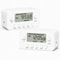 BN-LINK 7-Day Heavy Duty Digital Timer with Dual Outlet, LCD Display, 3-Prong Programmable Design, for Lights, Fans, Coffee Machine, Home, Office, Indoor Use, 125V 15A 1875W, 2 Pack