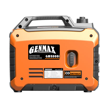 GENMAX Portable Generator, 2000W Ultra Quiet Gas Engine, EPA Compliant, Eco Mode Function, Ultra Light, Suitable for Backup Home and Camping(GM2000i)
