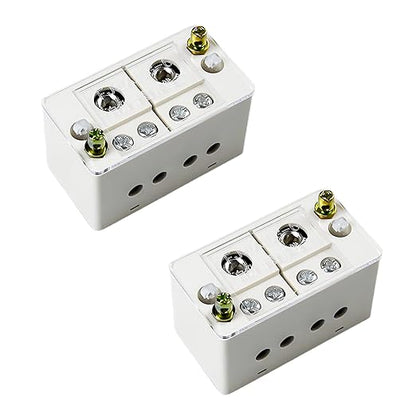 2-in-4-Out Self-Lifting Junction Box | Tool-Free Quick Connect Terminal Block for Home Wiring |Fireproof PVC Zero-Live Line Splitter one Piece