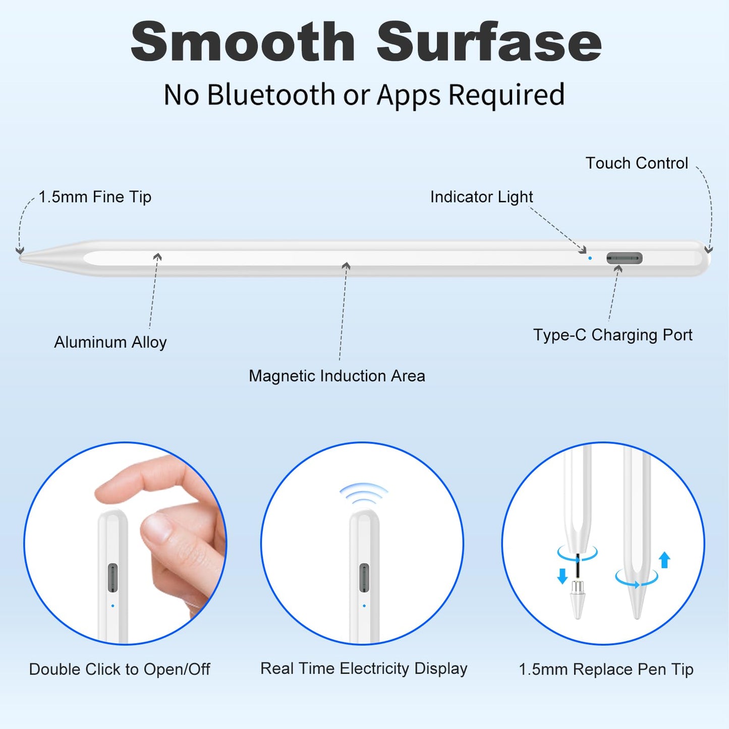 COO Universal Active Stylus Pen for iOS, Android & Samsung Touch Screens
