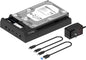 Dual-Bay Docking Station M.2 NVME & SATA SSD Enclosure with Offline Clone, USB-C 10Gbps, Tool-Free Design for Windows/Mac/Linux