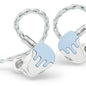BASN BmasterX 3.5mm 4.4mm in Ear Audio Monitors Earphones (Black/White)