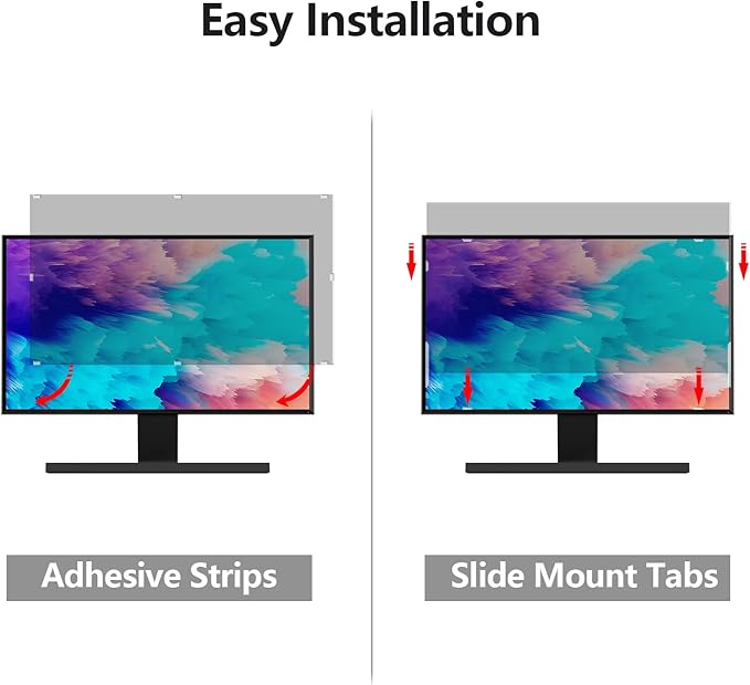 Computer Privacy Screen Protector 22 Inch with Hp Dell Acer Asus Samsung LG and More, Removable Security Shield Filter for 16:10 Aspect Ratio Monitor Like ViewSonic Sceptre AOC Koorui BenQ(22" Diagonal 16:10 1 Pack)