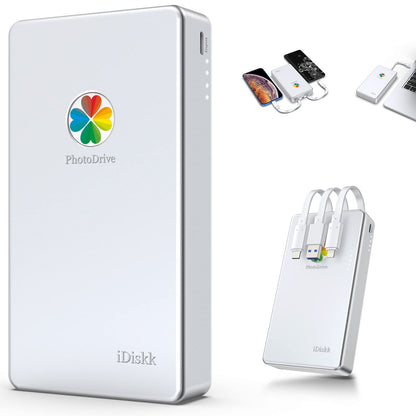 iDiskk MFi Certified 2TB External Hard Drive for iPhone,iPad,MacBook,PC,Photo Storage Phone Drive for Android Mobile to Backup Photos | Video | Files (auto Backup) for iPhone 17/16/ 15/14/13/12