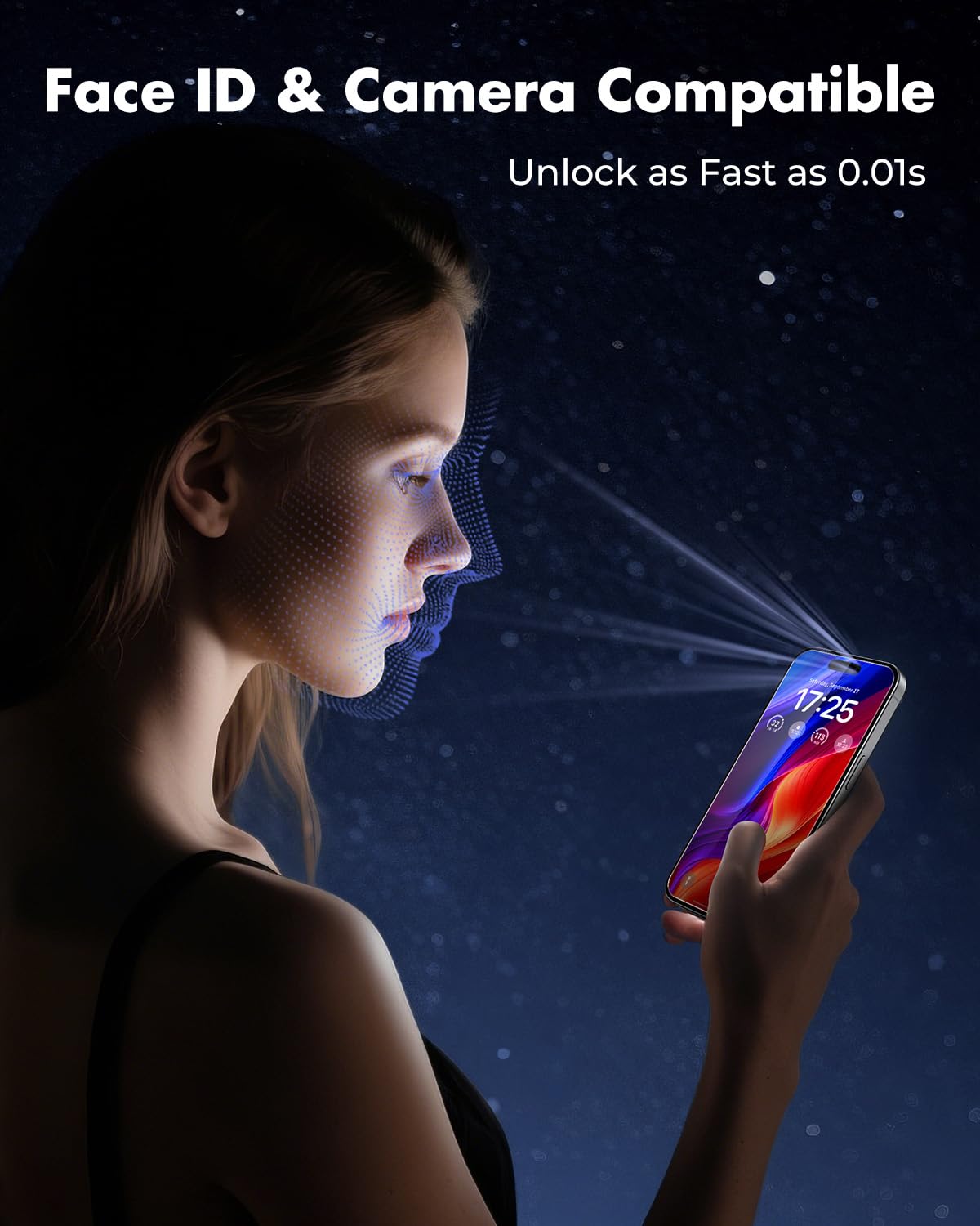 UNBREAKcable 2-Pack Screen Protector for iPhone 16, Military-Grade Shatterproof Tempered Glass [9H+ Hardness] [Easy Installation Frame] [99.99% HD Clear] for Apple iPhone 16