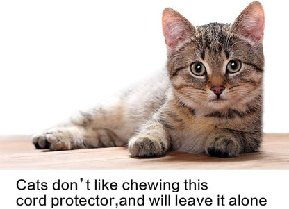 Alex Tech 10ft - 1 inch Cord Protector Wire Loom Tubing Cable Sleeve Split Sleeving For USB Cable Power Cord Audio Video Cable – Protect Cat From Chewing Cords - Black
