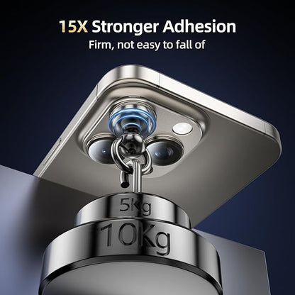 Compatible with iPhone 15 Pro Camera Lens Protector, [Case-Friendly][Strong Adsorption][AR Anti-Reflection] Tempered Glass Full Coverage Camera Screen Protector- Titanium