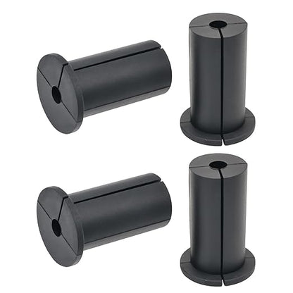 4pc Starlink Cable Grommet 1" Silicone Waterproof Wall Hole Pass Through Split Cable Bushings for TV Wire Ethernet Cord, Starlink Cable Routing Kit Accessories, 52.5mm/2.07" Ht, Black