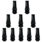 LeMotech 5Pcs NPT 1/2" IP68 Waterproof Cable Gland Flex Spiral Strain Relief Black Nylon Joint with Gaskets for 6-12mm Wire Thread