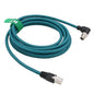 Ethernet Cable for Keyence IV3 SR5000 Cognex DataMan 260 280 380 370 470 580 Barcode Reader Sensor, 8 Pin X-Coded Angled M12 to RJ45 Shielded 3m
