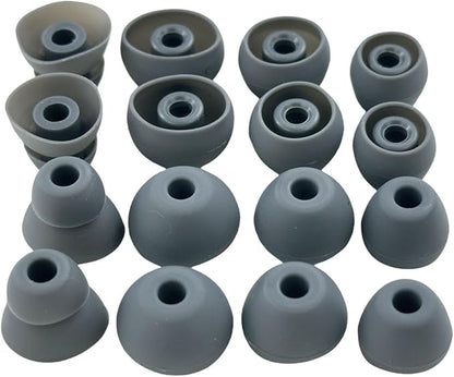 Replacement Ear Tips for Beats Urbeats2.0 Tour2.0 ibeats Beats x, Beats Flex Secure Fit for Powerbeats Pro Silicone Earbuds Washable Sweat-Resistant Noise Isolation 8 Pairs (Dark Grey)