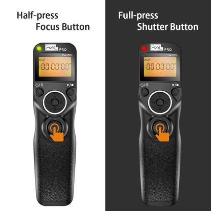 Remote Control Compatible for Sony, Pixel Wireless Shutter Release Cable TW-283 S1/S2 Timer Remote Control Compatible for Sony Alpha A100 A350 A450 A550 A560 A9 A99 A77 A7RII A7