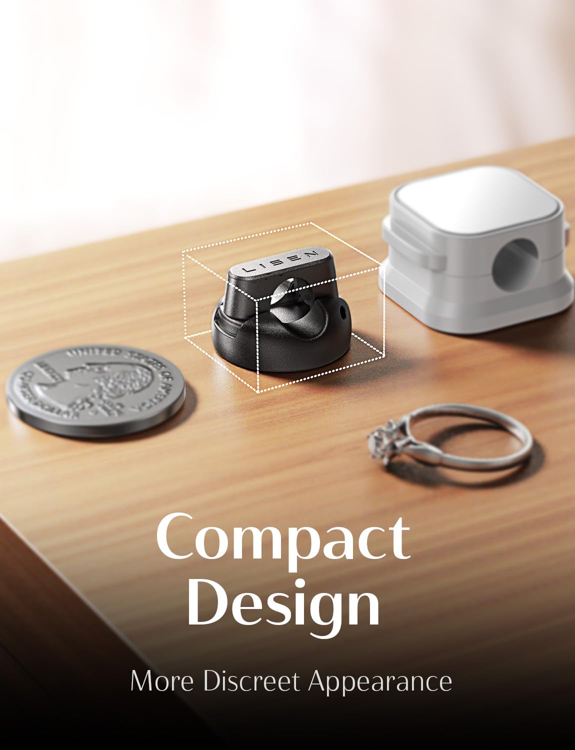 LISEN Magnetic Charging Cord Holder 8-Pack Charging Cord Organizer [1S Click-in], Easy Open Cable Holder with Strong Adhesive, Cable Management Clips Neatly for Nightstand, Desk, Home, Office, Car