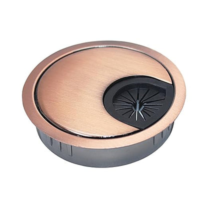 1 Pcs Desk Grommet 2-1/16" / 53 mm, Desk Cord Hole Cover, Cable Grommet Metal Zinc Alloy Materilal, Desk Hole Grommet for Home & Office Pc, Detachable Cable Cord Organizer-Copper Red