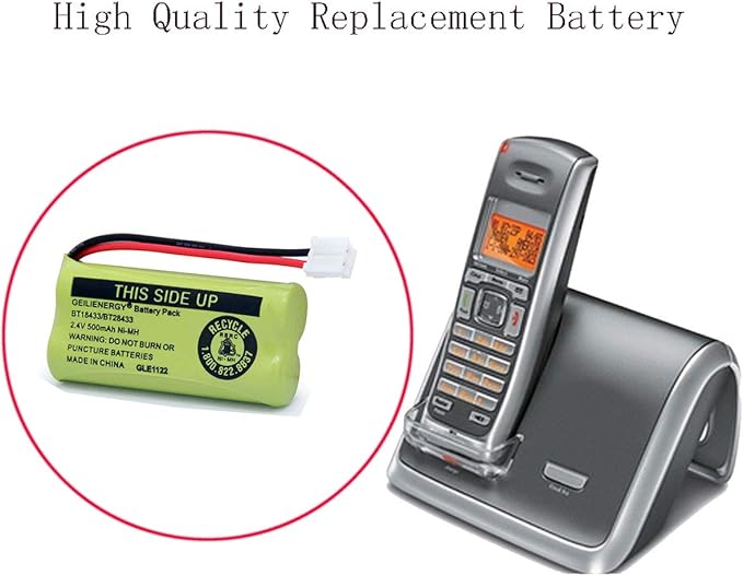 GEILIENERGY BT18433 BT28433 BT184342 BT284342 BT-1011 Battery Compatible for Cordless Phone CS6209 CS6219 CS6229 DS6151 CL80100 CL80109 DCX400 Handset (Pack of 2)