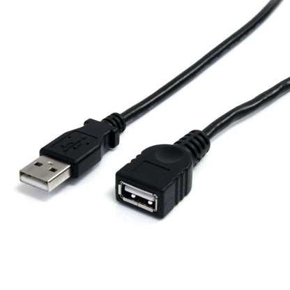 StarTech 10ft USB 2.0 Extension Cable, USB-A M/F, Black (USBEXTAA10BK)