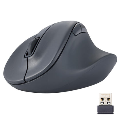 ELECOM Wireless Ergonomic Shape Mouse, 2.4GHz with Mini USB Receiver, Silent Click, Right Hand 2000DPI, 5 Buttons, Optocal Sensor, Compatible with PC, Mac, Laptop, EX-G, Lsize Black (M-XGL30DBSKBK)