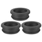PATIKIL 32.6mm / 1-1/4 Inch Drill Hole,1 Inch ID Rubber Grommets, 3Pcs Top Hat Grommet for Wiring Eyelet Ring Gasket Automotive Firewall Cable Hole Plugs Wires Protection, Black