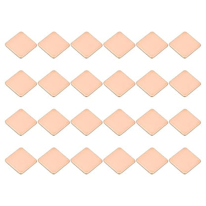 PATIKIL Copper Heatsink Pad Shims, 24 Pcs 15x15x0.8mm Copper Pad Shim IC Chipset GPU CPU Thermal Heatsink for Cooling Laptop Desktop Computer