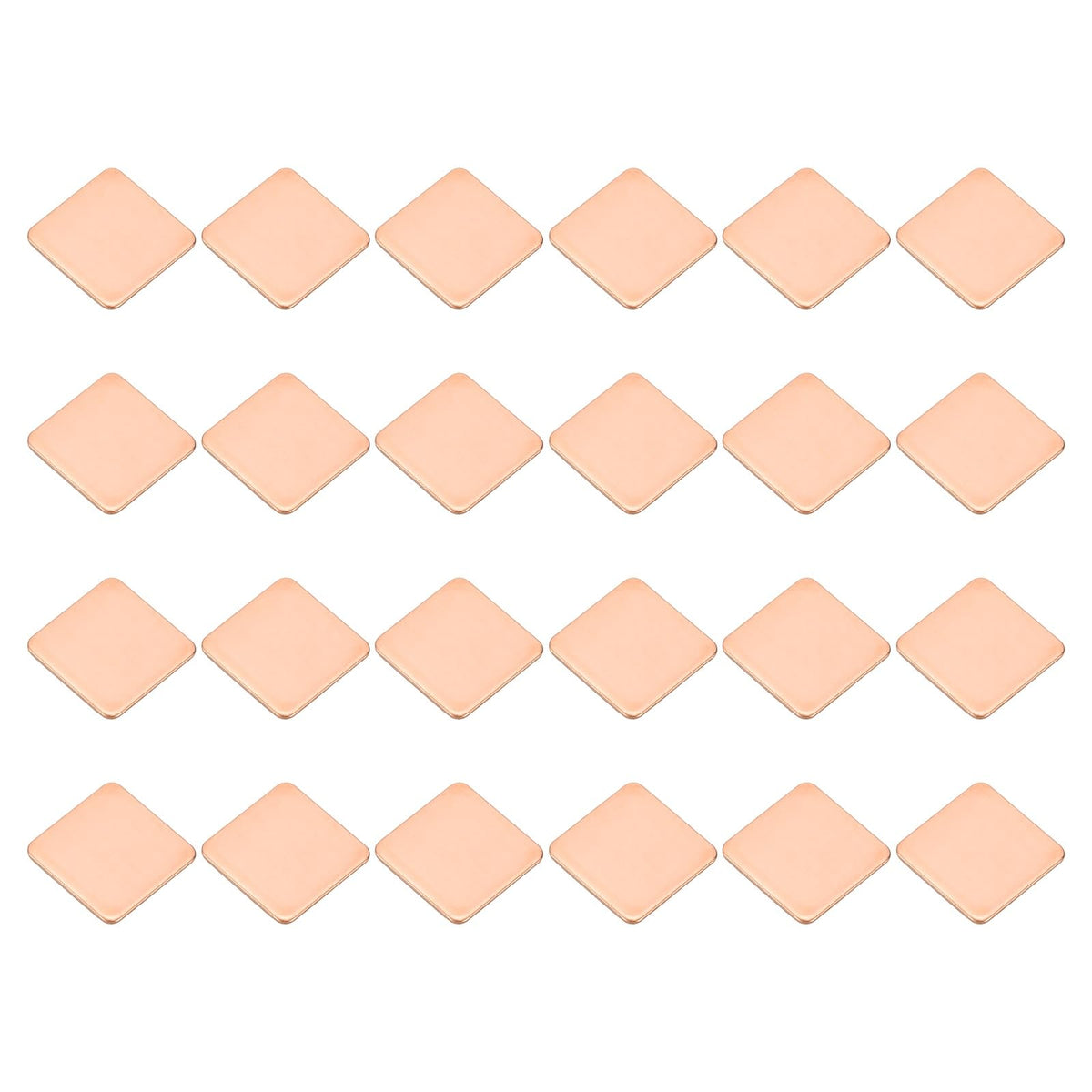 PATIKIL Copper Heatsink Pad Shims, 24 Pcs 15x15x1.5mm Copper Pad Shim IC Chipset GPU CPU Thermal Heatsink for Cooling Laptop Desktop Computer