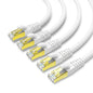 KASIMO CAT 8 Ethernet Cable Shielded SFTP Internet Network Patch Cord, Heavy Duty High Speed LAN Cables w Gold Plated RJ45 Connector Professional for Router, Modem, Gaming(10 Feet, 5 Pack White)
