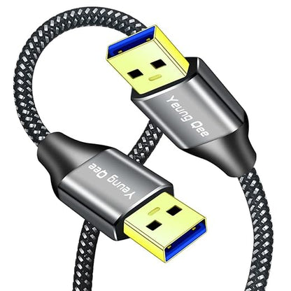 USB 3.0 A to A Male Cable 20 ft,Super Speed Type A Male to Male Cable USB 3.0 Double End USB Cord for Hard Disk, Cameras,Laptop Cooler, DVD Player and More (20FT/6M)