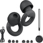 Earplugs for Sleeping & Noise Reduction - Soft Silicone Earplugs with 7 Pairs Ear Tips & One Connection Cord, Hearing Protection for Sleeping, Concerts, Work & Sound Reduction 25dB-30db