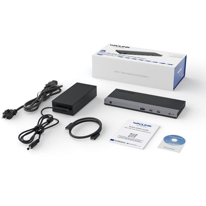 Laptop Docking Station,WAVLINK Triple monitors dock,Dual DisplayPort,HDMI