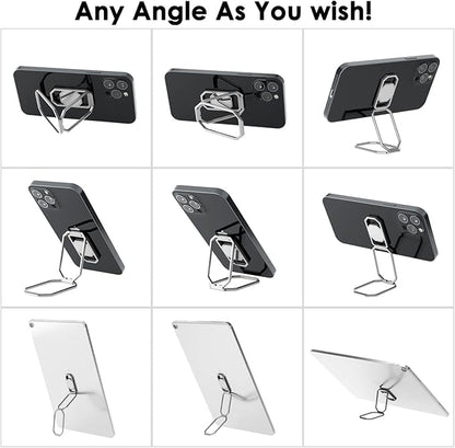 Phone Ring Holder Finger Kickstand, Upgraded 360° Rotation Metal Phone Grip for Magnetic Car Mount Foldable Cell Phone Stand Compatible with Most Smartphones