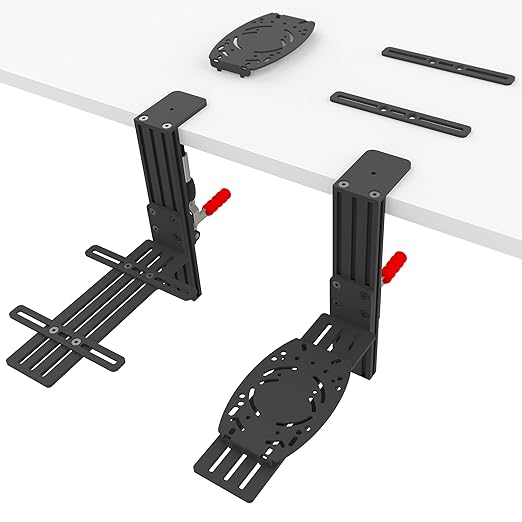 Flight Sim Hotas Desk Mount Compatible with Logitech X56,X52,X52 Pro/Thrustmaster T-Flight Hotas X,SimTask Farmstick,Sol-R2,T16000M FCS/VKB Gunfighter Mk.lll,Gladiator/Pro/Airrow/VPC Mongoos T-50