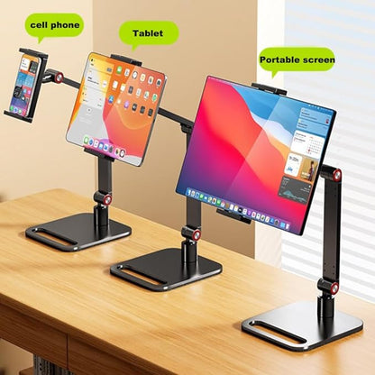 Tablet Stand Holder, Stable Portable Space-Saving Multi-Device Holder for Home, Office, Kitchen