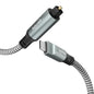 Adoreen Unidirectional USB C to Toslink Digital Optical Audio Cable 4 Ft, USB 2.0 Male to SPDIF Port Male Fiber Optic Adapter, Braided for TV/Soundbar, Sony PS5, Speaker-Not Toslink to USB