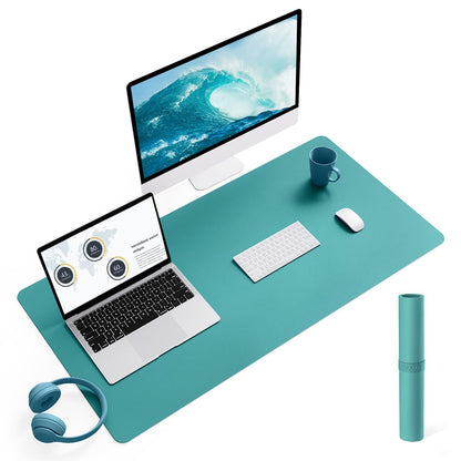 YSAGi Non-Slip Leather Desk Pad, Waterproof Laptop Computer Desk Keyboard Mat, Table Protector Blotter Mat, Large Mouse Pad for Office/Work/Home/Decor(Black, 31.5" x 15.7")